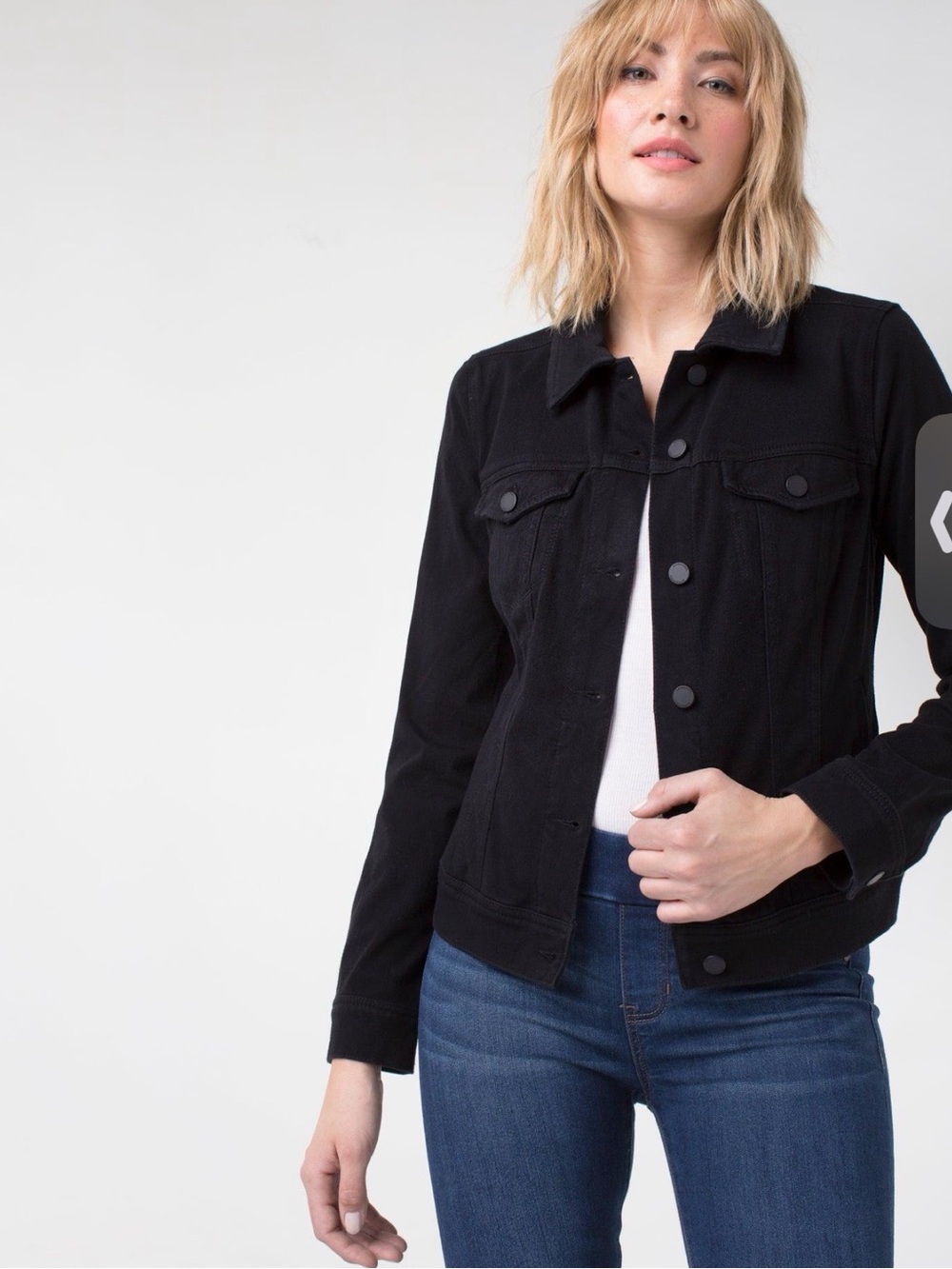 Liverpool Black Denim Trucker Jacket